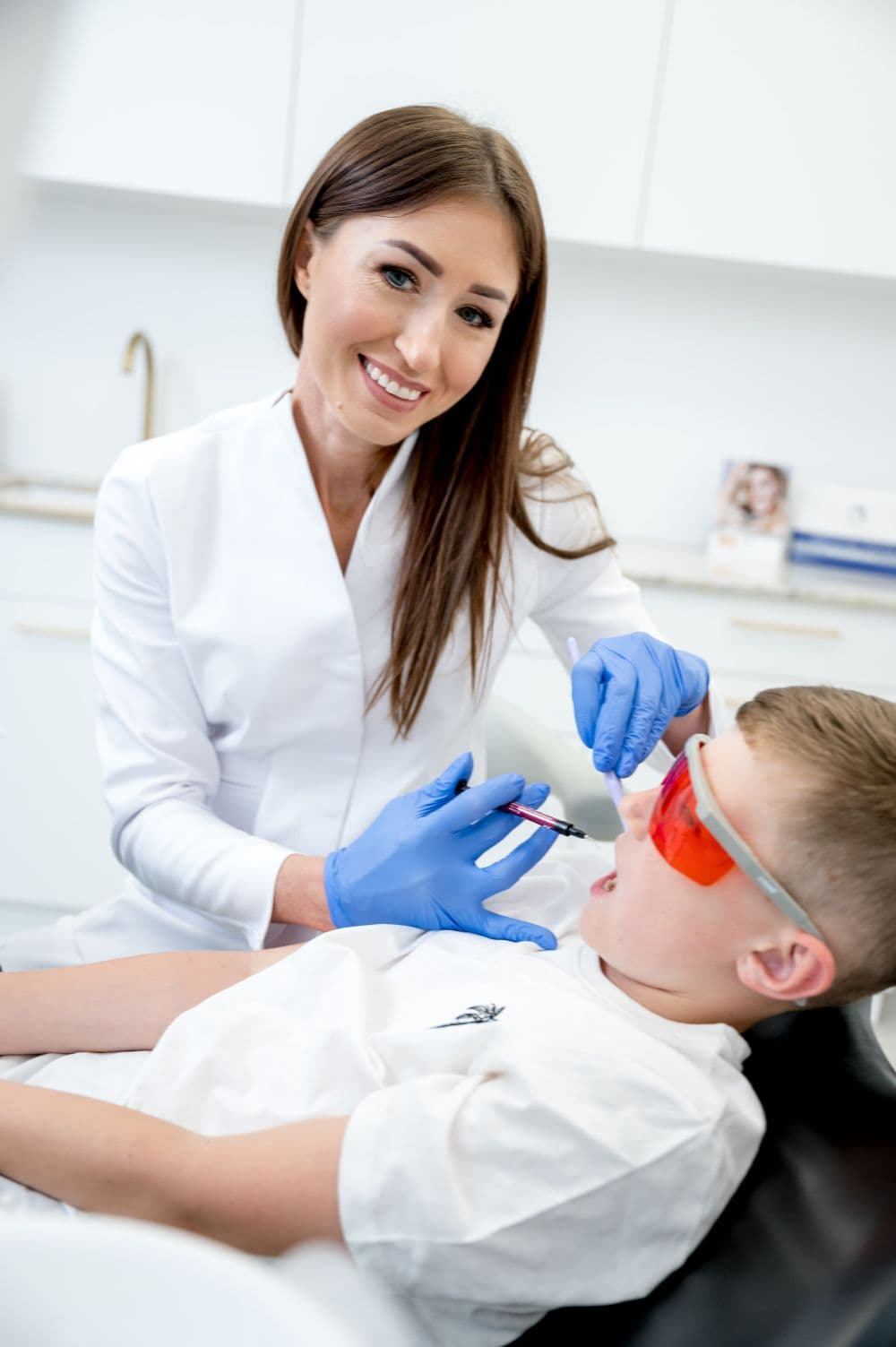 Dentystka Agnieszka Maj z pacjentem